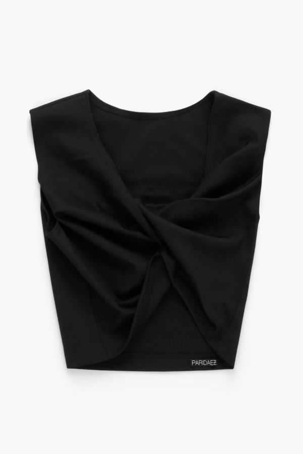 PARIDAEZ Twist Sleeveless Top - Black