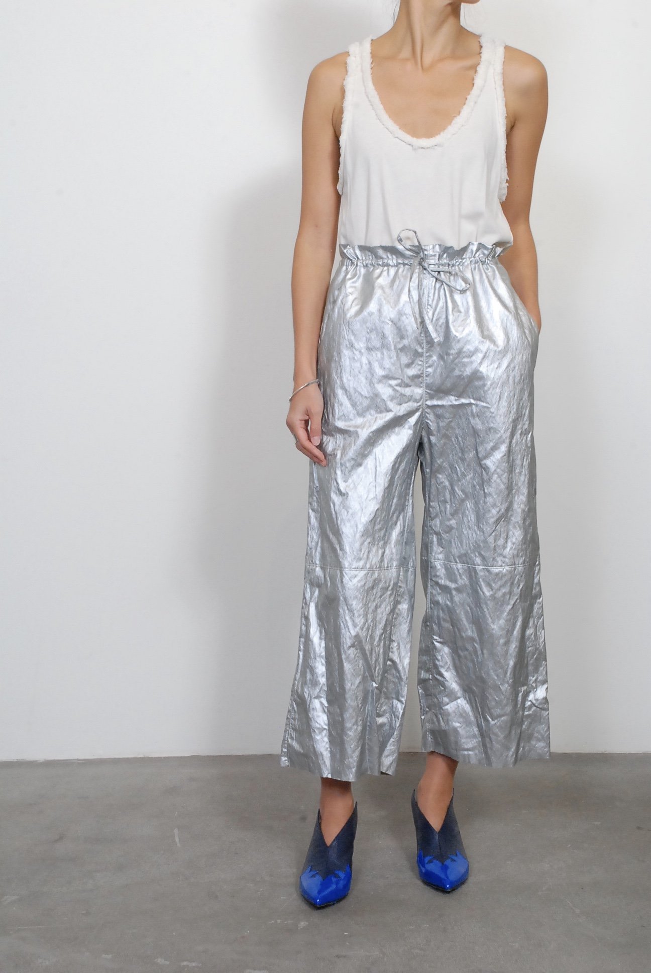 mm6 silver pants