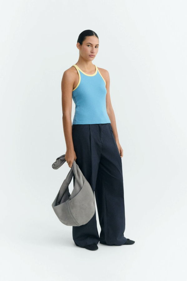 Thinking MU Harriet Contrast Halter Top