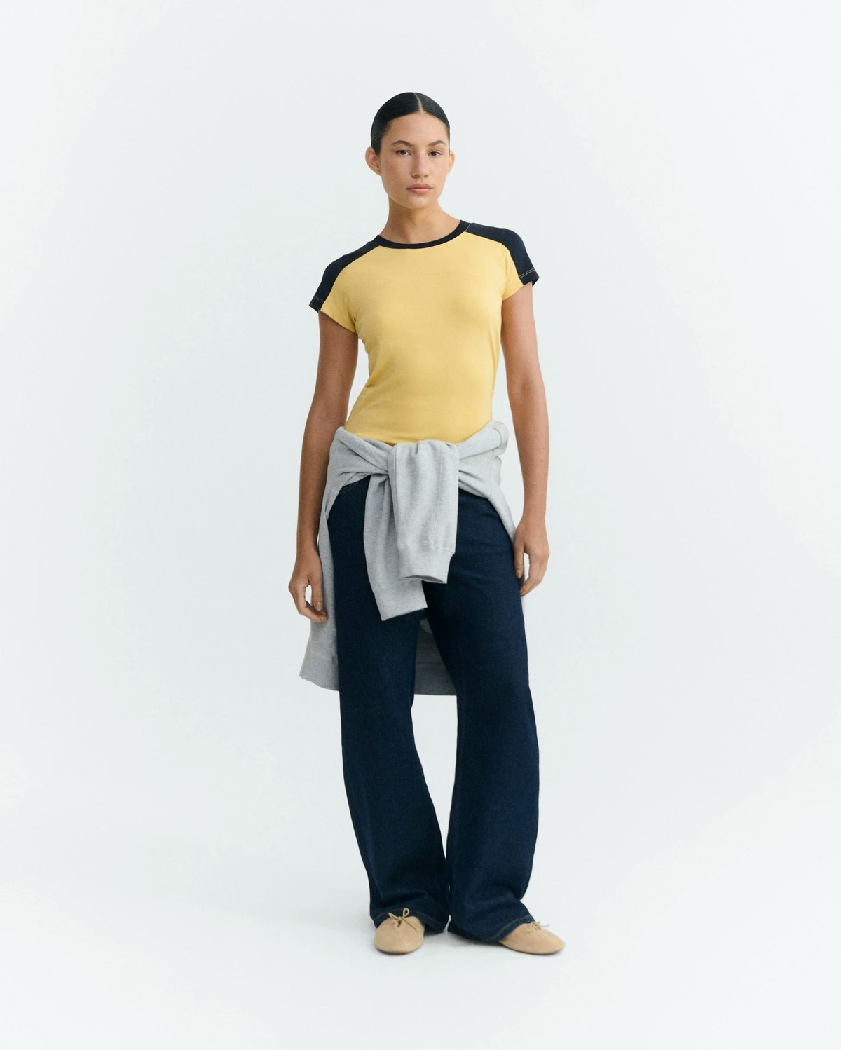 Thinking MU Selma Slim T-Shirt - Yellow - Image 2 of 6