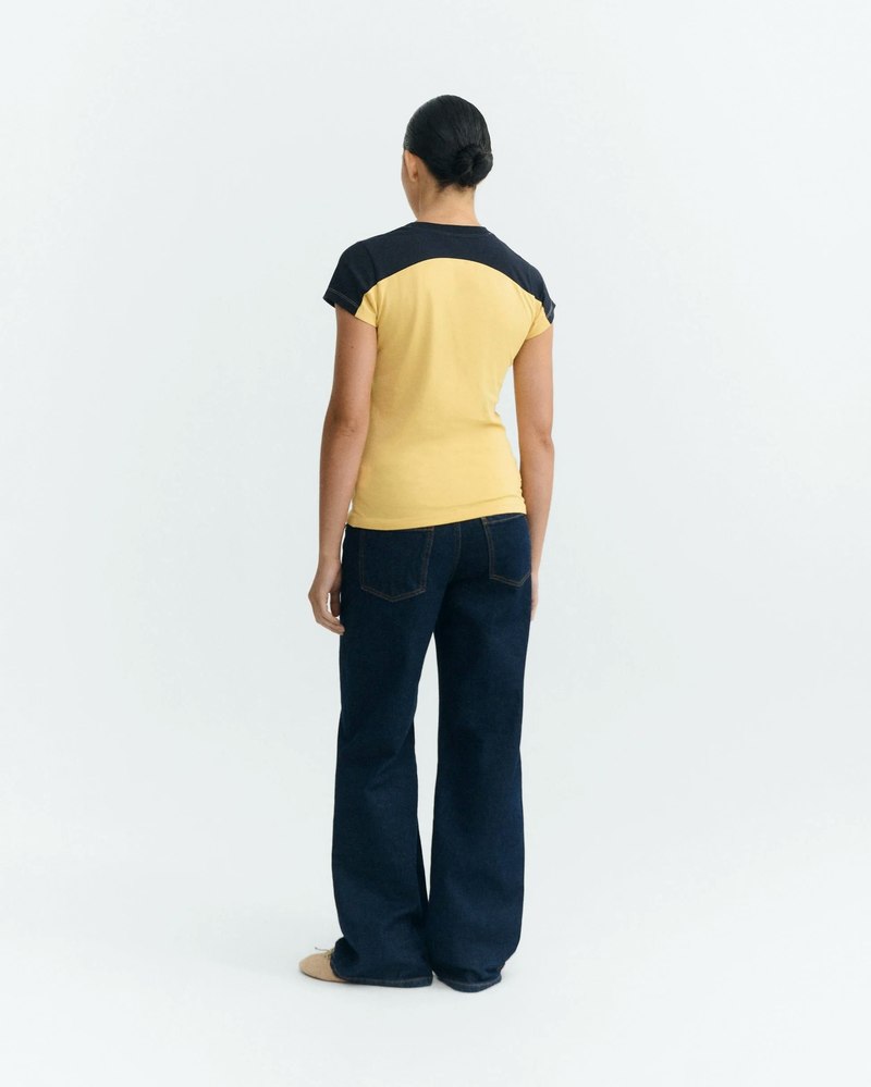 Thinking MU Selma Slim T-Shirt - Yellow