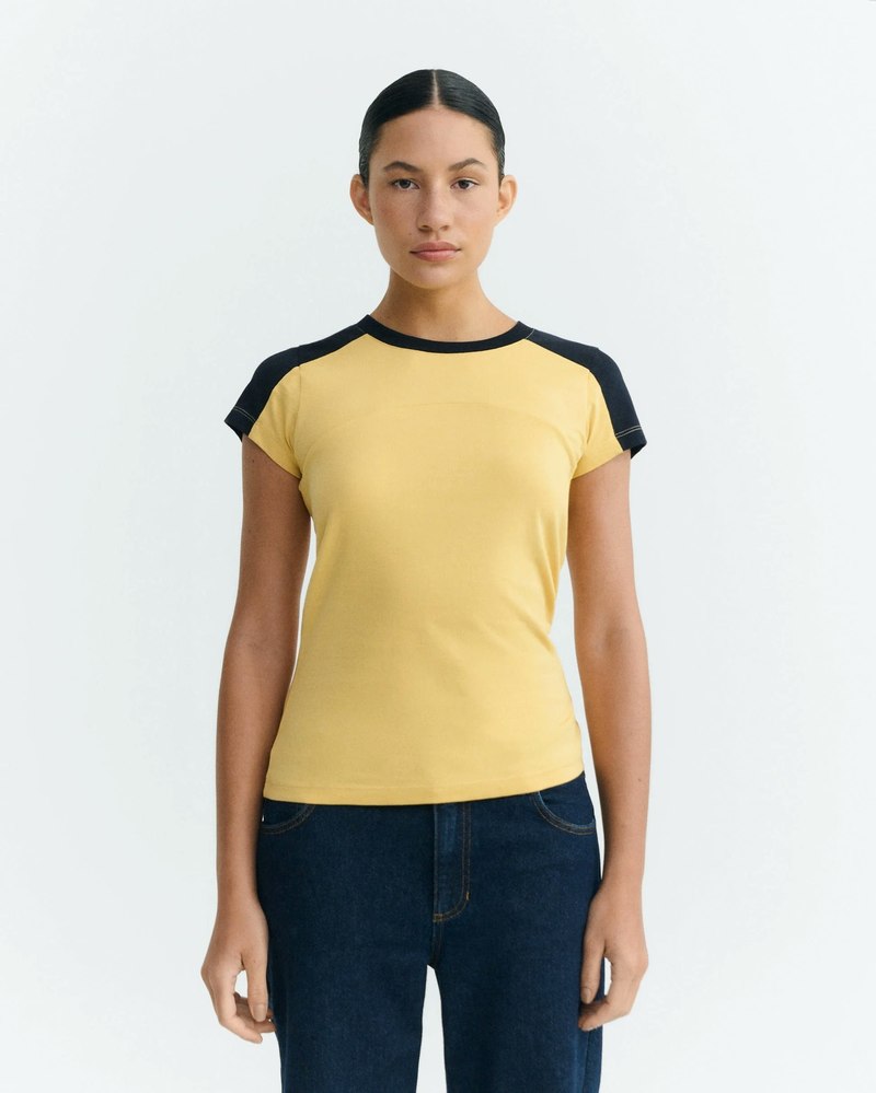 Thinking MU Selma Slim T-Shirt - Yellow