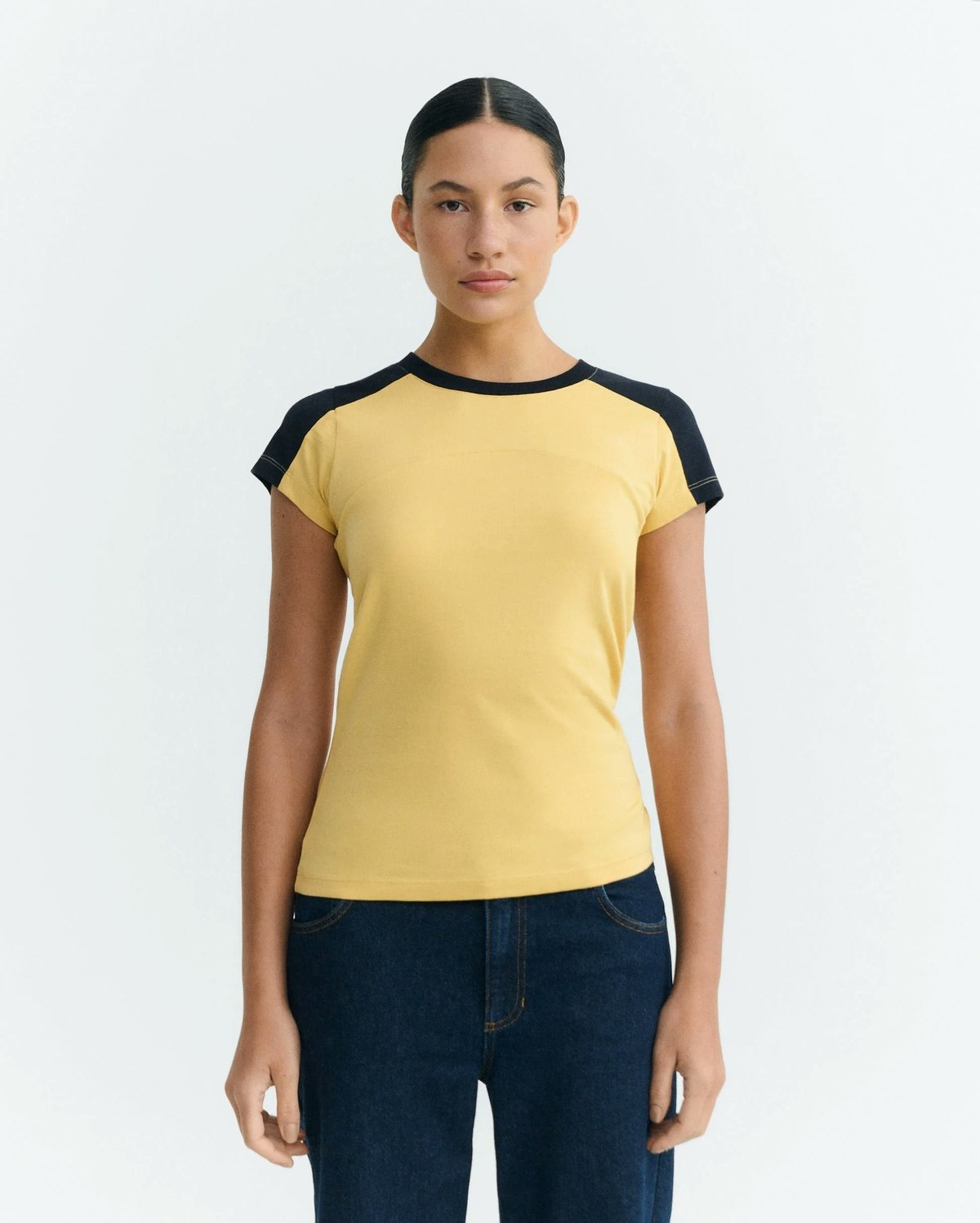 Thinking MU Selma Slim T-Shirt - Yellow - Image 6 of 6