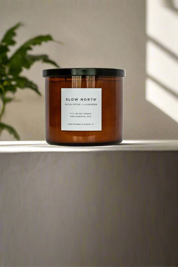 Slow North Eucalyptus + Lavender Signature 3-Wick Candle