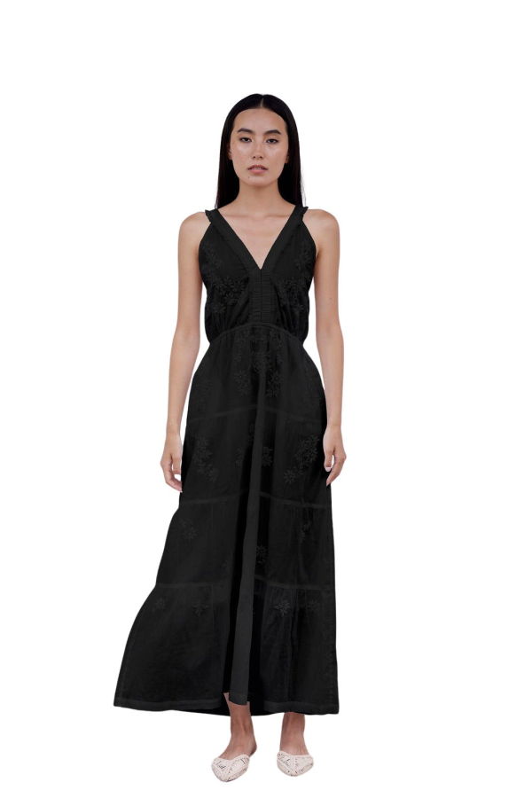 CQC LA Hand-Embroidered Kos Dress