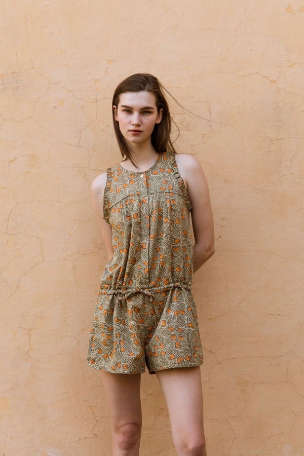 CQC LA Hand-Printed Siman Romper