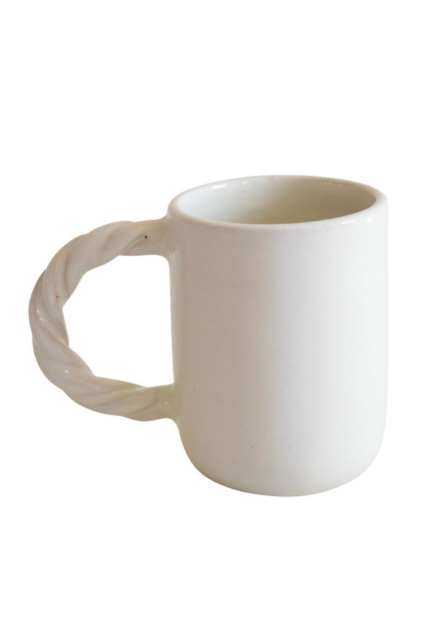 APARTMENT F Handcrafted Twisted Handle Ceramic Mug