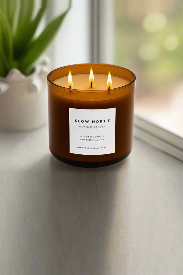 Slow North Midnight Garden Signature 3-Wick Candle