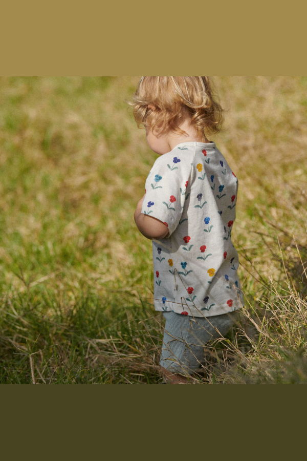 KIDS Nature Baby Juniper Tee in Delphine Blooms Print