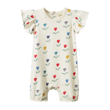 ロンパース・カバーオール Misha&Puff Baby Scallop Bib Romper 6-12m backyard_pmy112