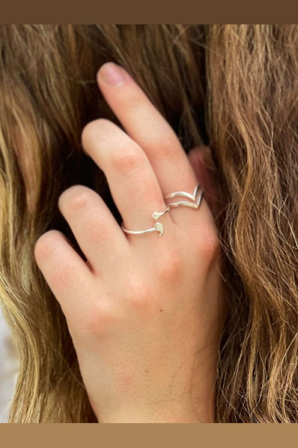 Fair Anita Semi-Colon Sterling Silver Ring