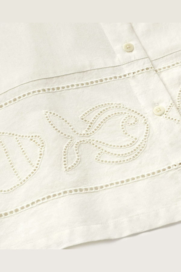 Thinking MU Ane Embroidered Blouse - White