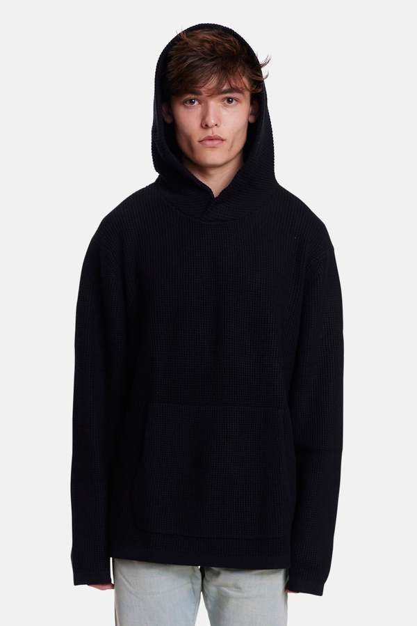Blue&Cream Merino Waffle Hoodie