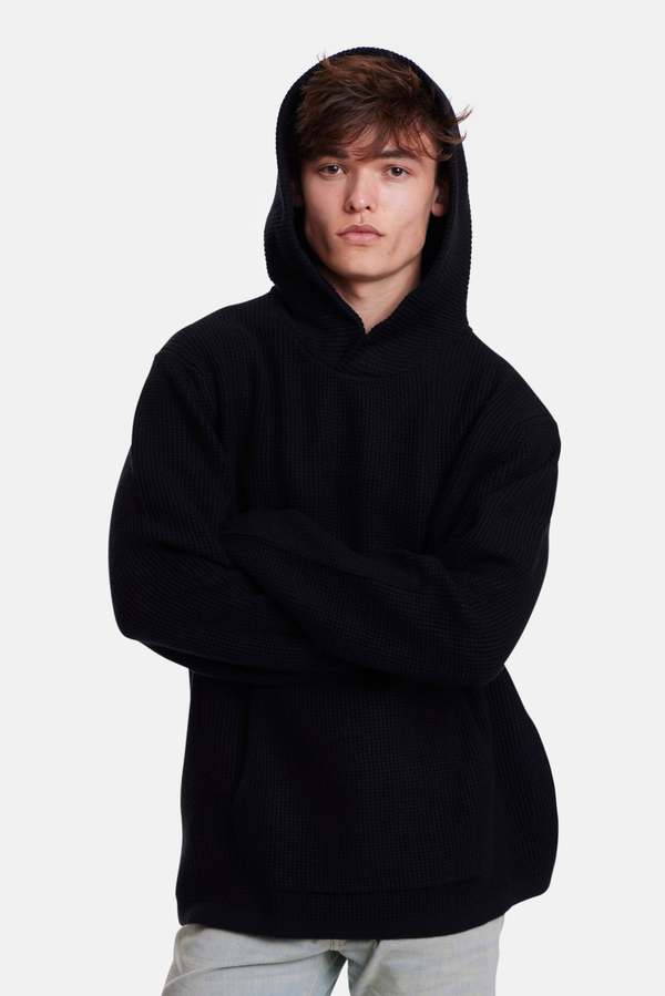 Blue&Cream Merino Waffle Hoodie