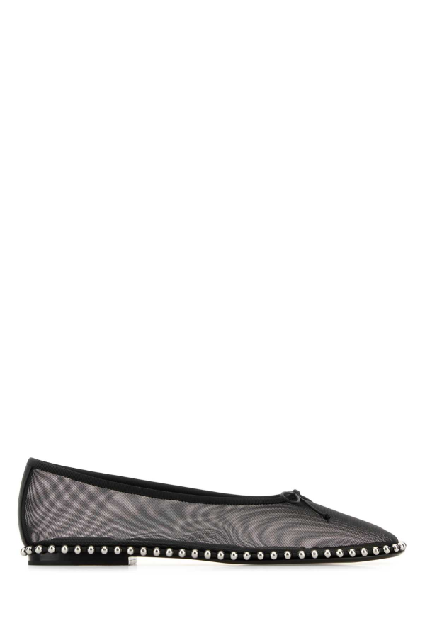 ALEXANDER WANG Mesh Lina Ballerinas - Black