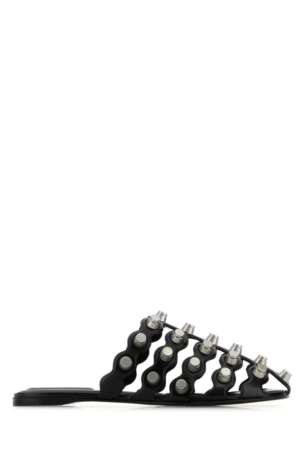 ALEXANDER WANG Leather Rexa Slippers
