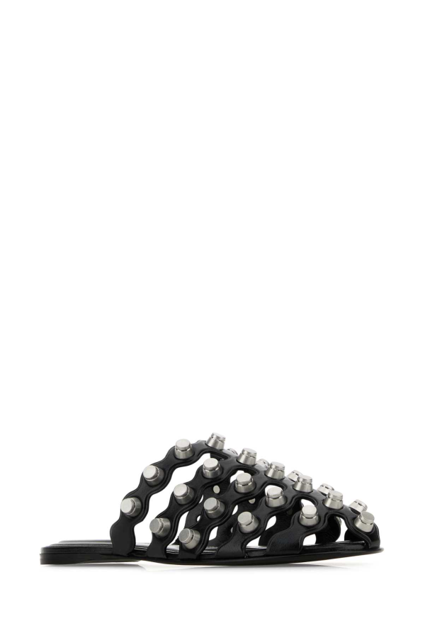 ALEXANDER WANG Leather Rexa Slippers