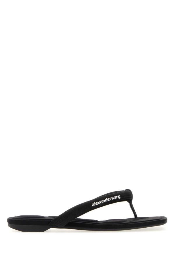 ALEXANDER WANG Jenna Thong Slippers - Black