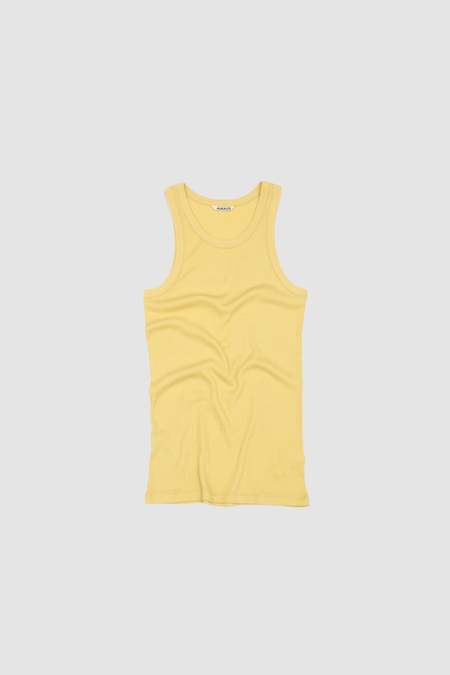 Auralee Organic Soft Rib Tank Top - Aqua Green | Garmentory