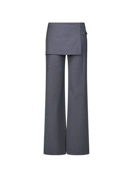 AMOMENTO Curved Capri Pants - Black | Garmentory