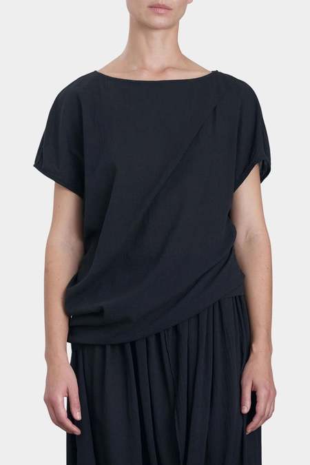 Evam Eva Washable Linen Camisole - Black | Garmentory