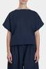 Black Crane Boxed Top - Navy - Thumbnail 1
