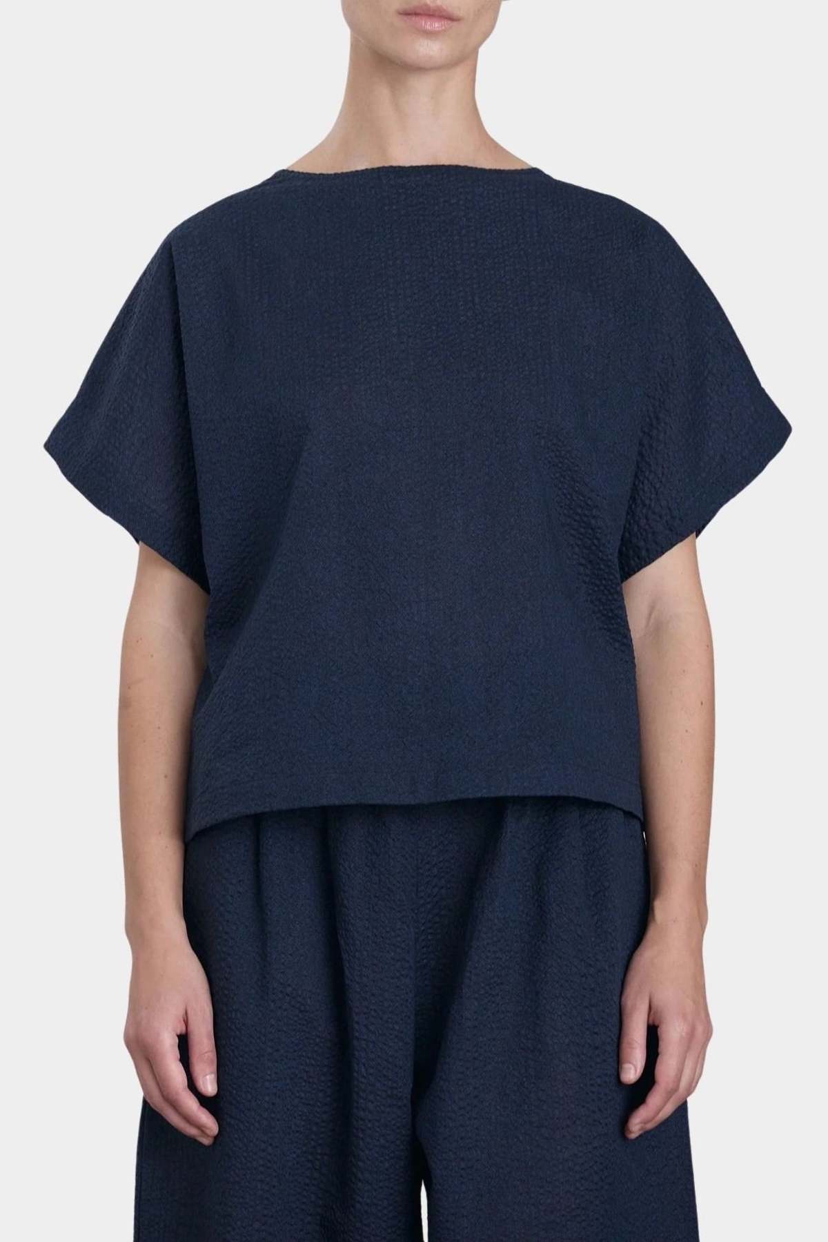 Black Crane Boxed Top - Navy - Image 1 of 5