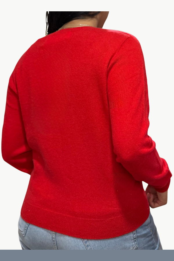I Stole My Boyfriend's Shirt "XOXO" Cashmere Sweater - Red