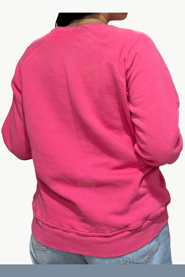 I Stole My Boyfriend's Shirt "XOXO" Crew Sweatshirt - Hot Pink