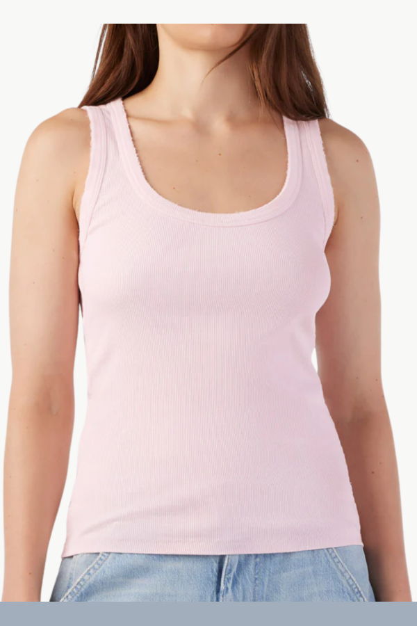 AMO Denim Angel Rib Tank - Shimmer