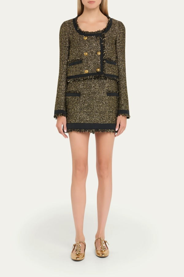 Ulla Johnson Anisa Tweed U-Neck Jacket - Tapestry