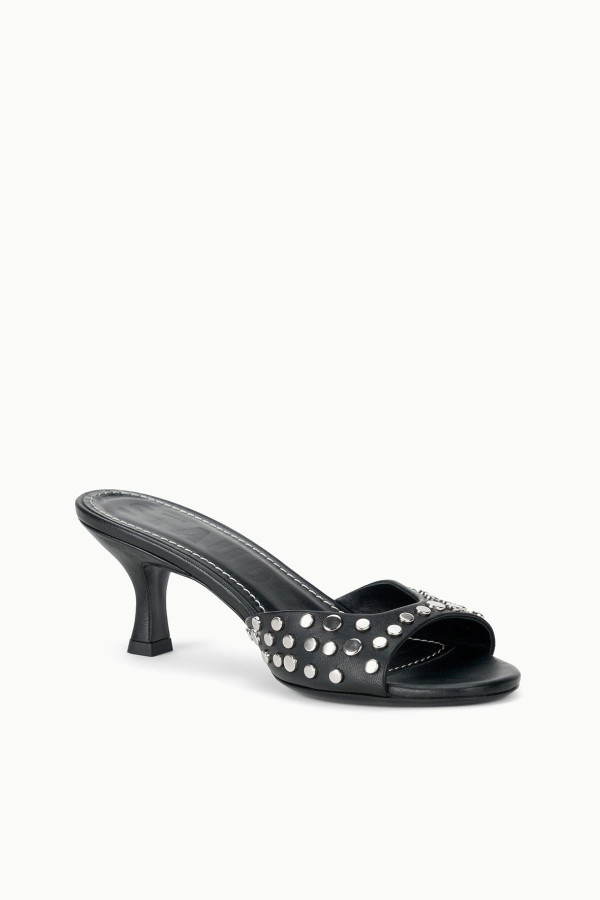 Staud Brigitte Mule in Rivets - Silver