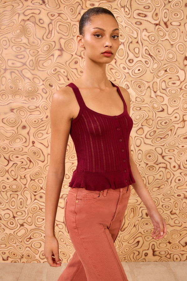 Ulla Johnson Callie Knit Camisole - Claret