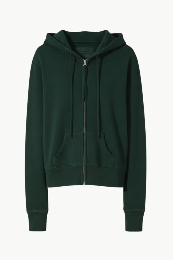 Nili Lotan Callie Zip Up Hoodie - Evergreen