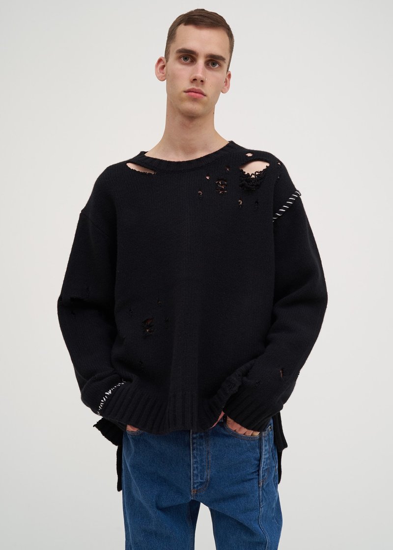 Ambush Damaged Knit - Black | Garmentory