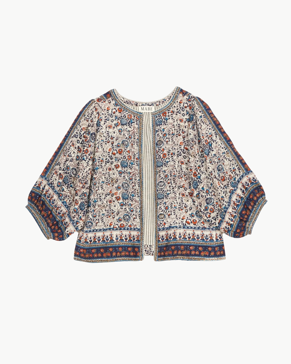 M.A.B.E Cass Print Jacket - Indigo/Rust