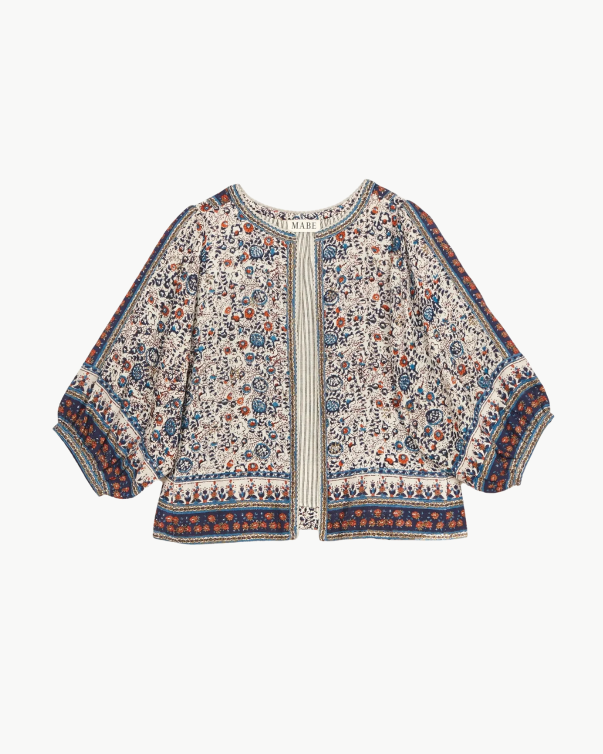 M.A.B.E Cass Print Jacket - Indigo/Rust - Image 1 of 5