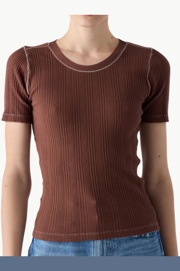 amo denim Cherish Tee - Cocoa