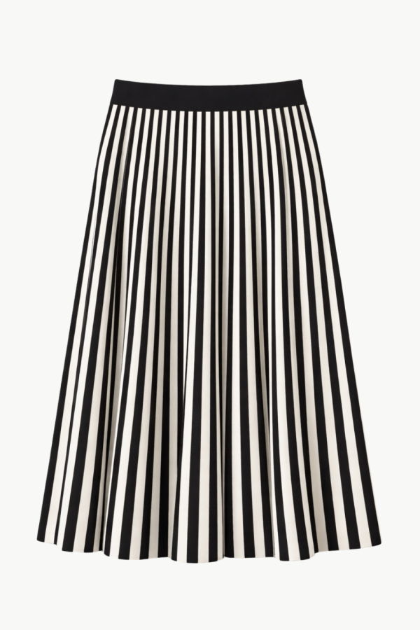 Simon Miller Clancy Knit Maxi Skirt - Black/White Stripe