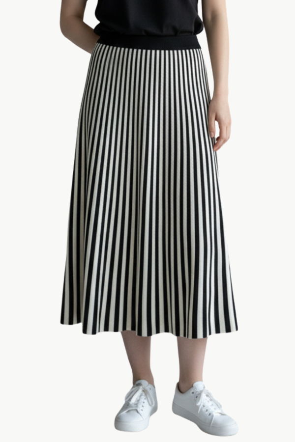 Simon Miller Clancy Knit Maxi Skirt - Black/White Stripe