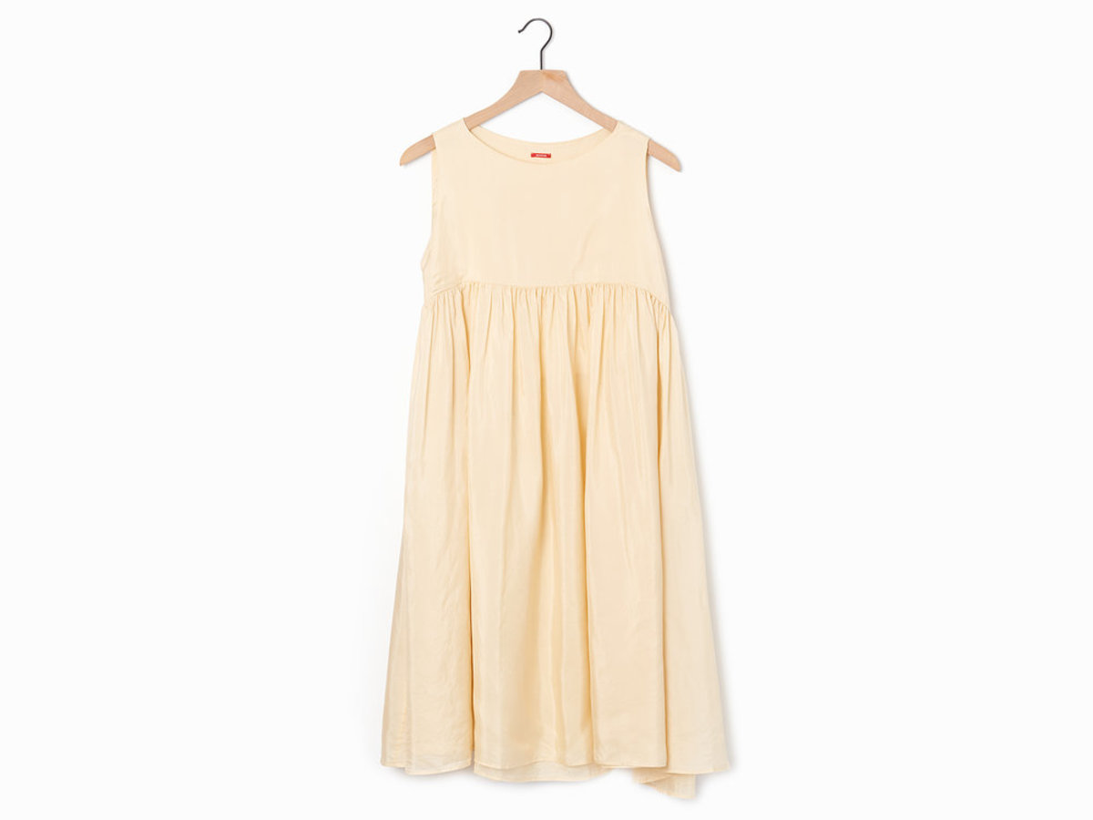 A Punto B Silk Habotai Dress - butter - Image 1 of 4