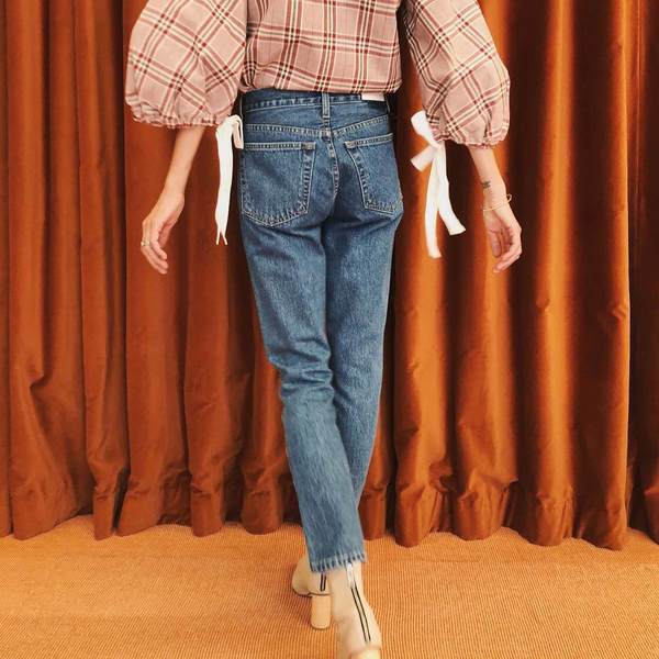 RE/DONE Double Needle Crop Jeans 