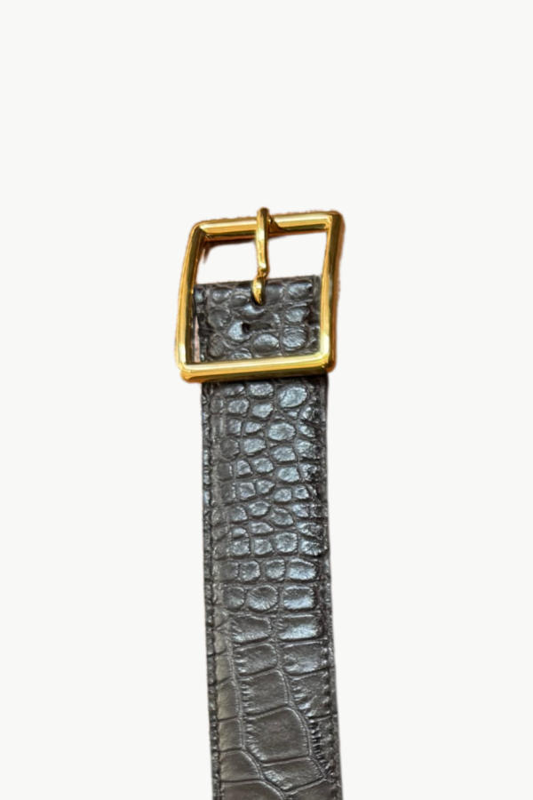 Nili Lotan Gabriele Belt - Espresso/Antique Gold Buckle