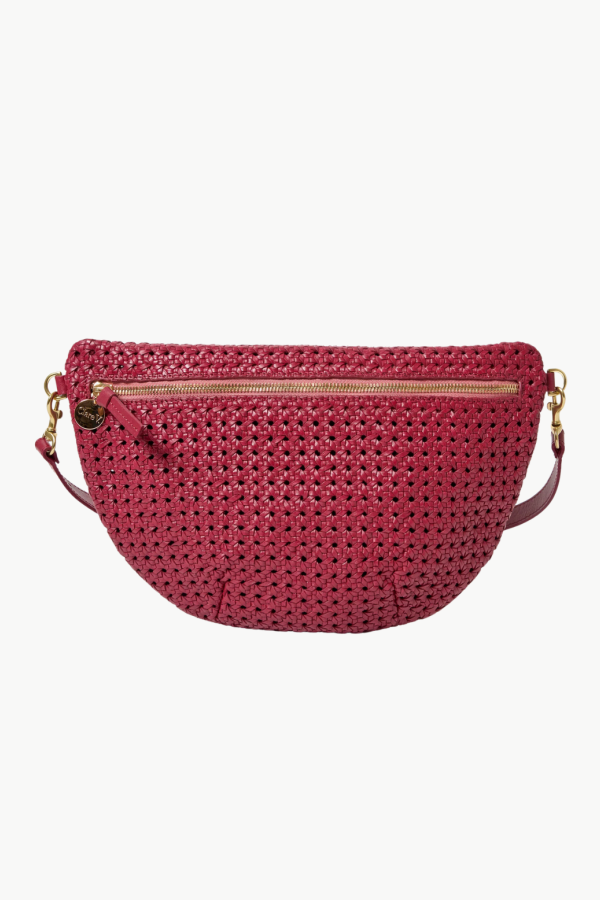 Clare V. Grande Fanny Bag - Plummy Rattan