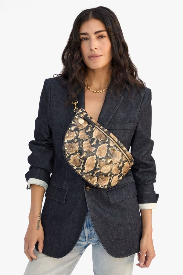 Clare V. Grande Fanny Desert Snake - Tan