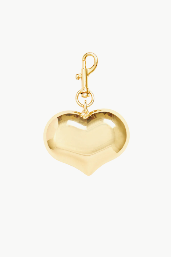Clare V. Grande Mylar Heart Fob Charm - Gold