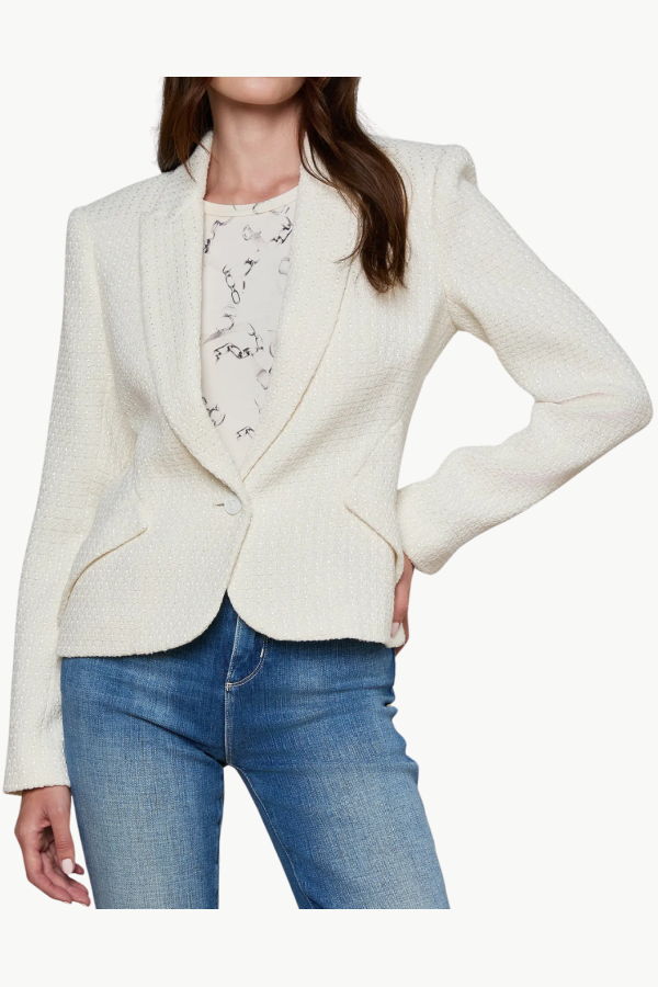 L'agence Jennah Tweed Blazer - Ivory
