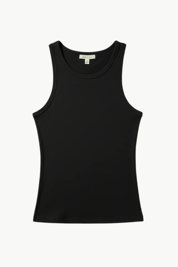 Nili Lotan Jennifer Rib Tank - Jet Black