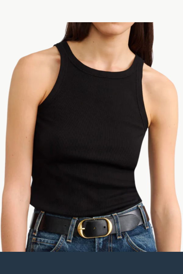 Nili Lotan Jennifer Rib Tank - Jet Black