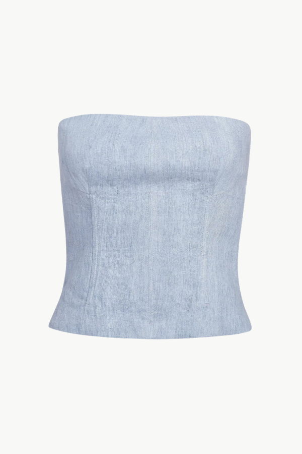 TWP Jillian Bustier Top - Light Indigo